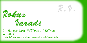 rokus varadi business card